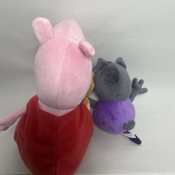 Ty Beanie Babies Peppa Pig Pink Holding Teddy Bear With Danny Dog Plush Lot of 2 - Picture 3 of 5